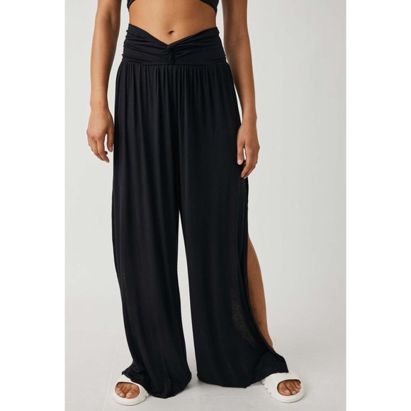 NWT FP Movement Just Breathe Wide Leg / Black - Picture 2 of 9